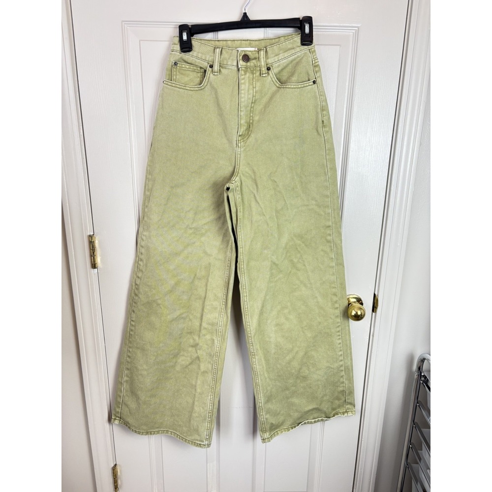 BDG Urban Outfitters Low A-Wide Jeans Sage Green Wide Leg Denim Size 26